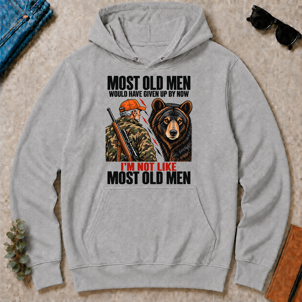 Bear Hunting Most Old Men Would Have Given Up By Now - sport-grey - HS2D-SportGrey
