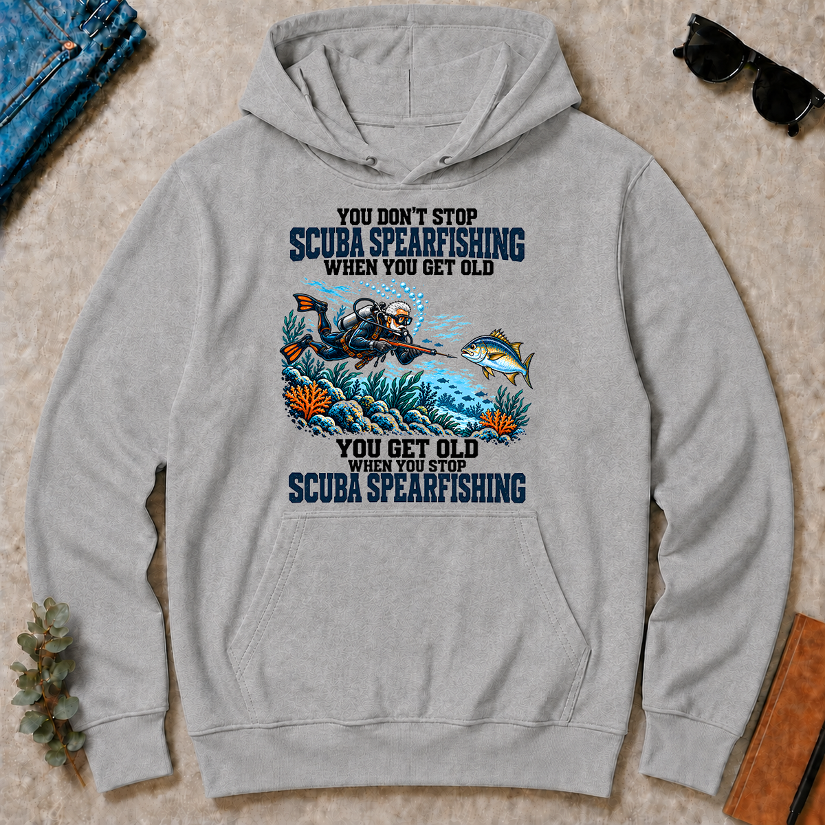 You Get Old When You Stop Scuba Spearfishing - sport-grey - HS2D-SportGrey