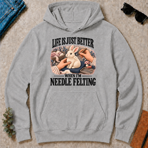 Life Is Just Better When I'm Neddle Felting - sport-grey - HS2D-SportGrey