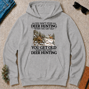 Don't Stop Deer Hunting Snow - sport-grey - HS2D-SportGrey