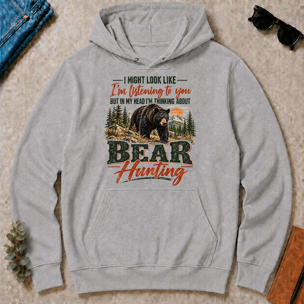 I'm Thinking About Bear Hunting - sport-grey - HS2D-SportGrey