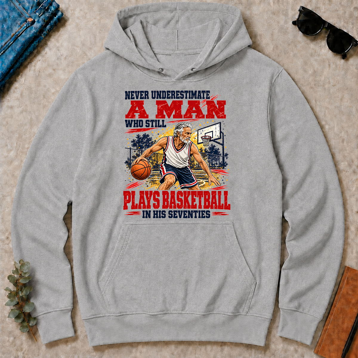 A Man Still Plays Basketball In His 70s - sport-grey - HS2D-SportGrey