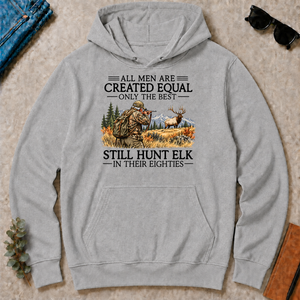 All Men Are Created Equal Elk Hunting 80s - sport-grey - HS2D-SportGrey