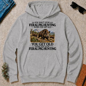 Don't Stop Feral Pig Hunting - sport-grey - HS2D-SportGrey