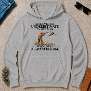 Never Underestimate An Old Man Pheasant Hunting - sport-grey - HS2D-SportGrey
