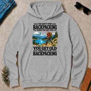 You Get Old When You Stop Backpacking - sport-grey - HS2D-SportGrey