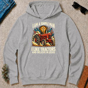 I Like Tractors & Believe In Jesus - sport-grey - HS2D-SportGrey