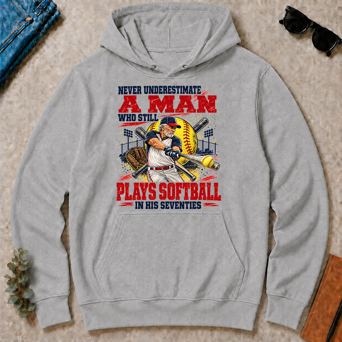 A Man Still Plays Softball In His 70s - sport-grey - HS2D-SportGrey