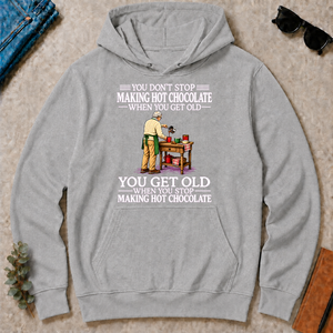 Old Man Don't Stop Making Hot Chocolate - sport-grey - HS2D-SportGrey