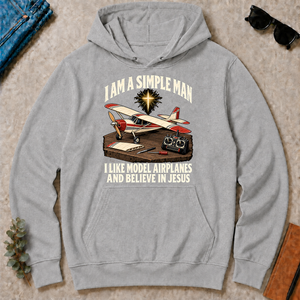 I Like Model Airplanes & Believe In Jesus - sport-grey - HS2D-SportGrey
