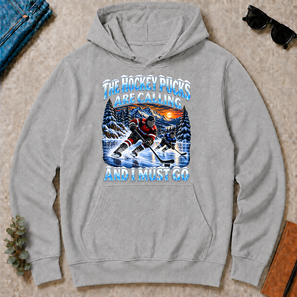 Hockey Pucks Are Calling And I Must Go - sport-grey - HS2D-SportGrey