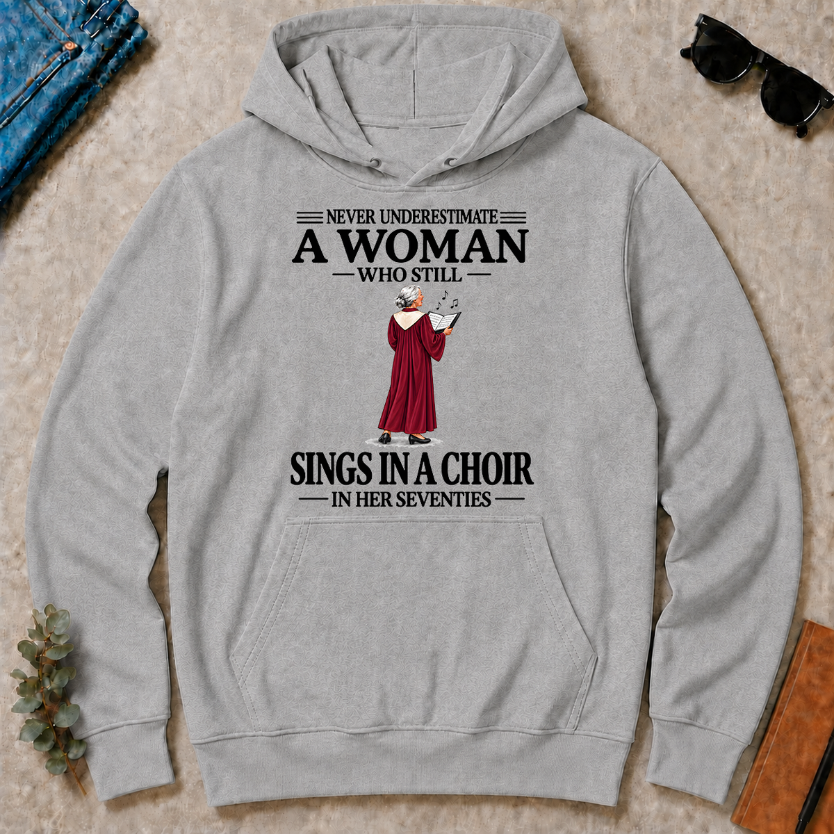 A Woman Still Sings In A Choir In Her Seventies - sport-grey - HS2D-SportGrey