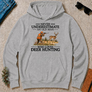 Never Underestimate An Old Man Deer Hunting - sport-grey - HS2D-SportGrey