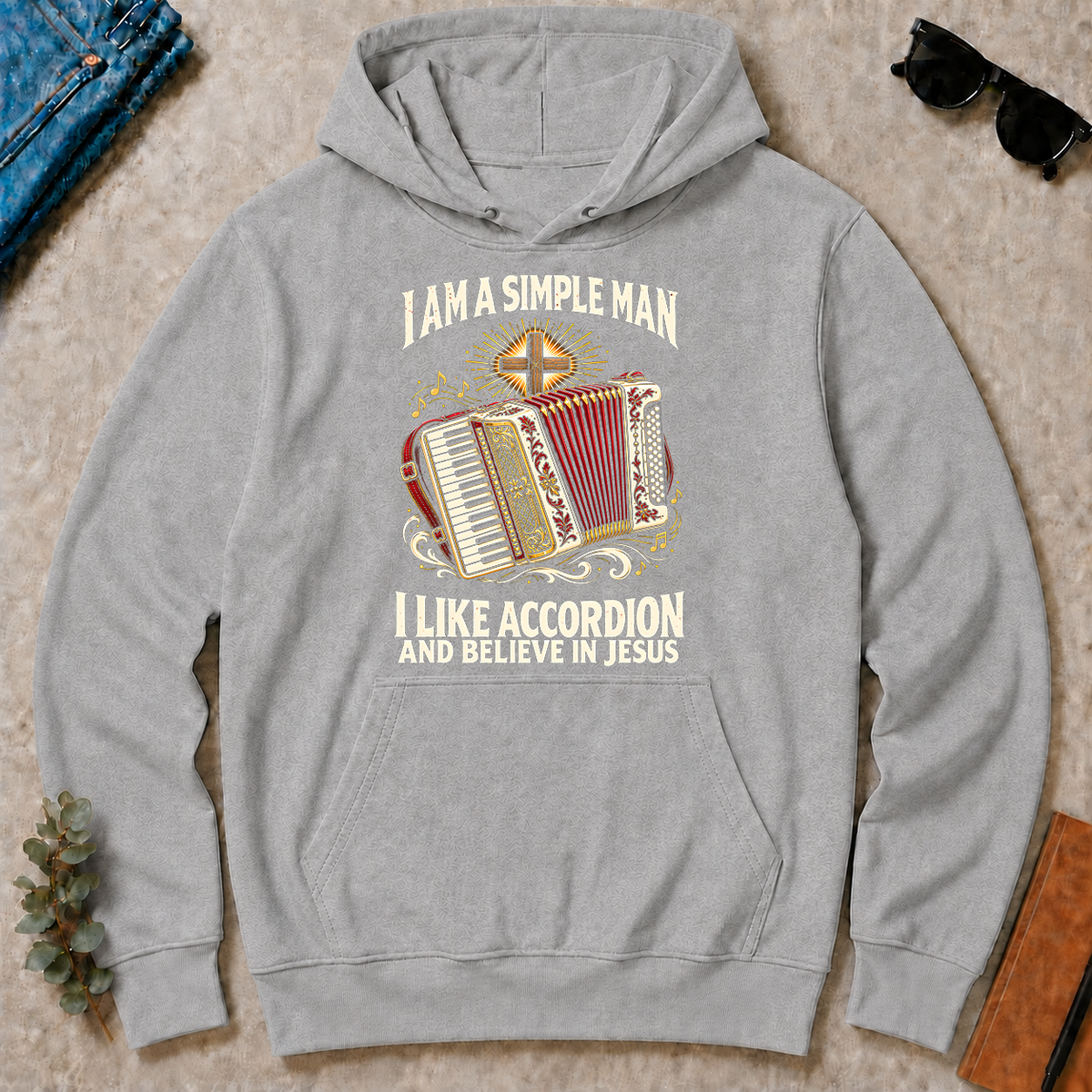 I Like Accordion & Believe In Jesus - sport-grey - HS2D-SportGrey