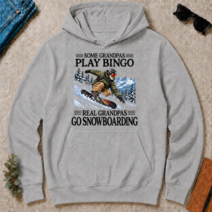 Some Grandpas Play Bingo Real Grandpas Go Snowboarding - sport-grey - HS2D-SportGrey