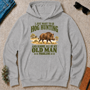 I Just Want To Go Hog Hunting Vector - sport-grey - HS2D-SportGrey