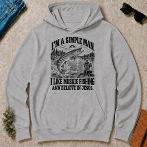 I like Muskie Fishing Believe In Jesus - sport-grey - HS2D-SportGrey