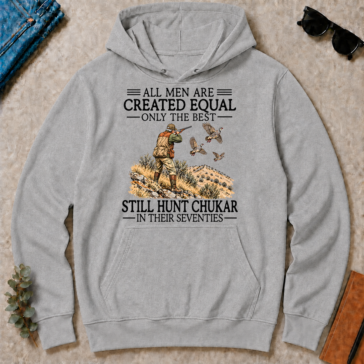 All Men Are Created Equal Chukar Hunting 70s - sport-grey - HS2D-SportGrey