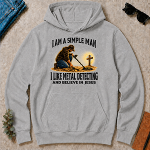 I Am Simple Man I Like Metal Detecting - sport-grey - HS2D-SportGrey