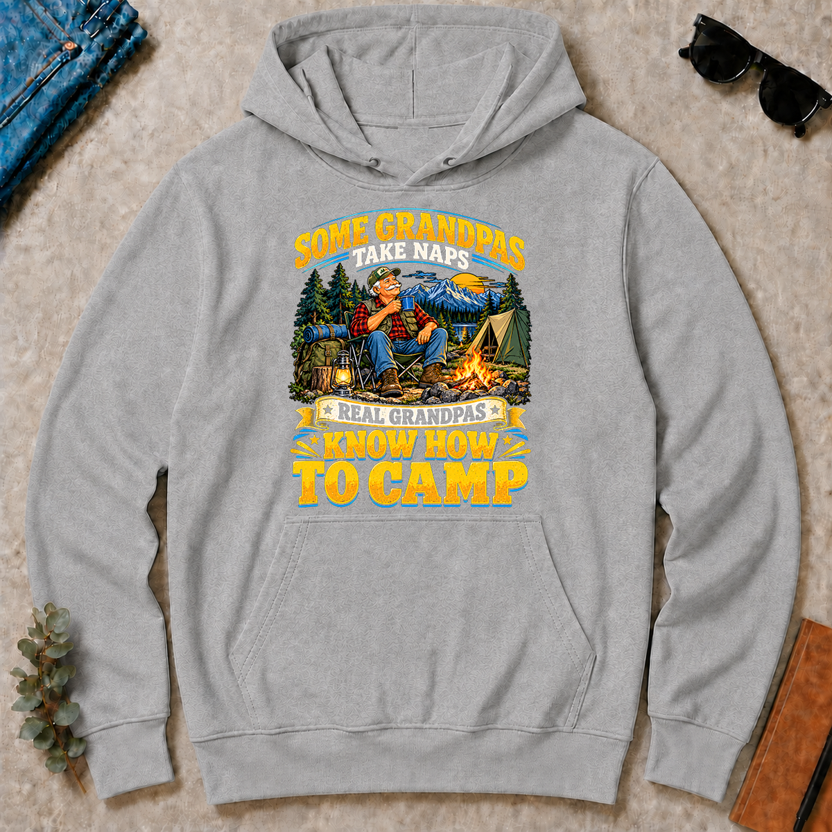 Real Grandpas Know How To Camp - sport-grey - HS2D-SportGrey