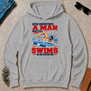 A Man Still Swims In His 70s - sport-grey - HS2D-SportGrey