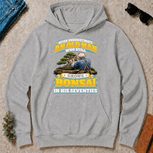 Yellow An Old Man Still Grows Bonsai In His Seventies - sport-grey - HS2D-SportGrey