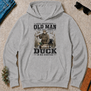 Old Man Hunting Duck In His Eighties - sport-grey - HS2D-SportGrey