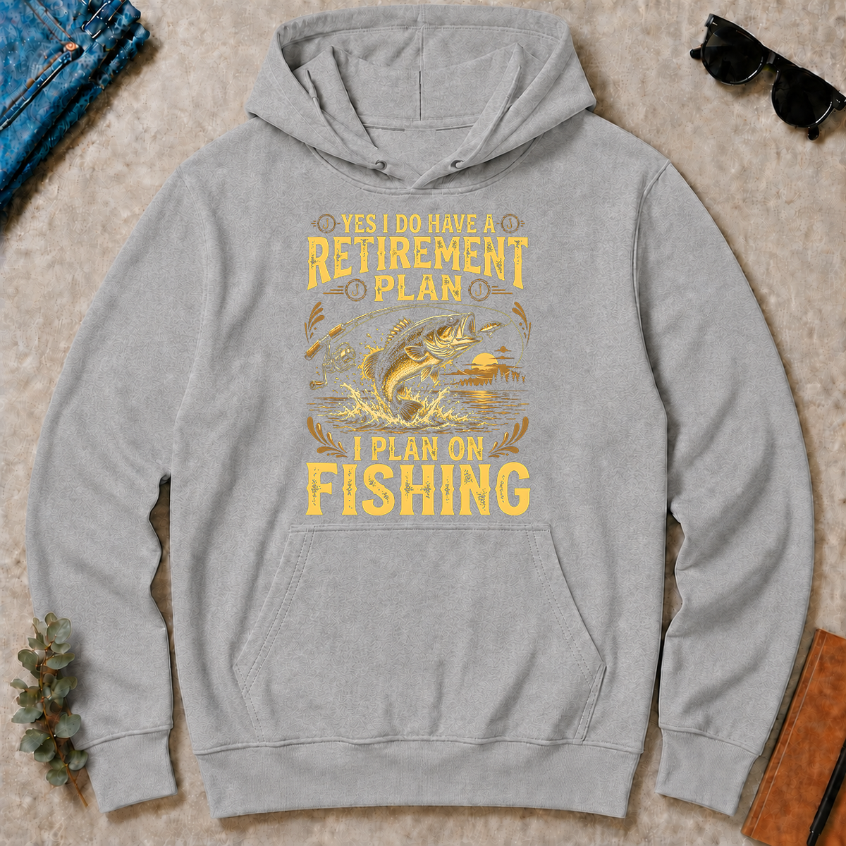 I Do Have A Retirement Plan I Plan On Fishing - sport-grey - HS2D-SportGrey