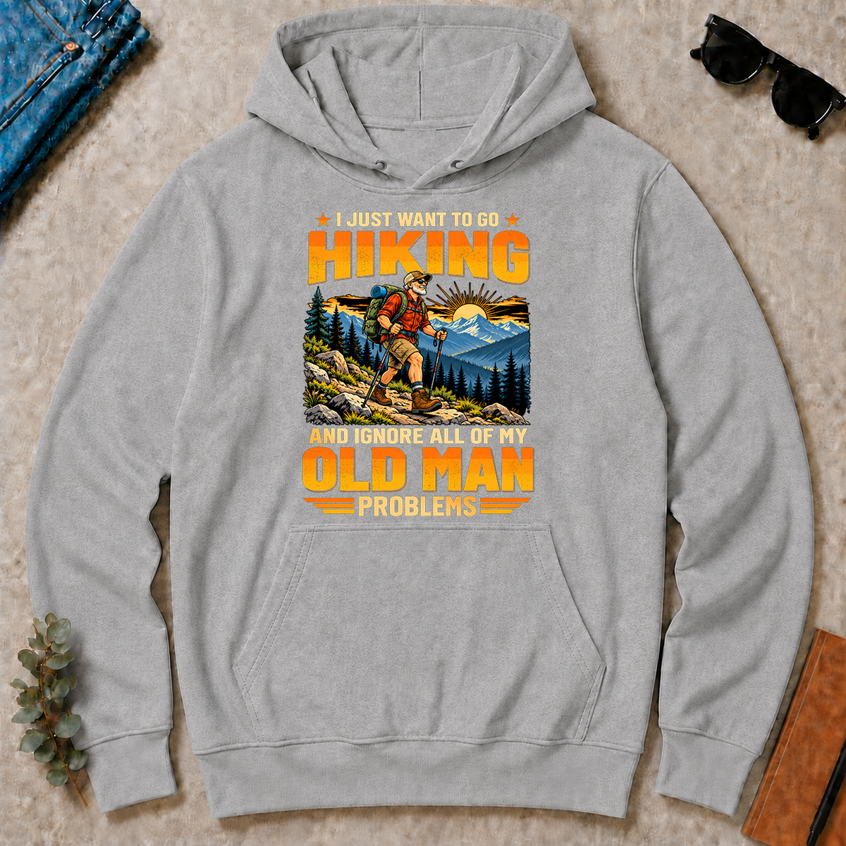 I Just Want To Go Hiking - sport-grey - HS2D-SportGrey