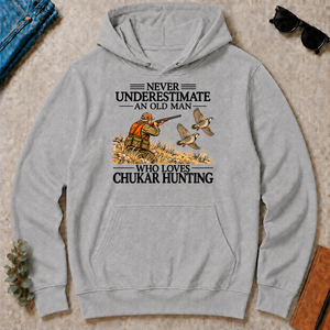 Never Underestimate An Old Man Chukar Hunting - sport-grey - HS2D-SportGrey