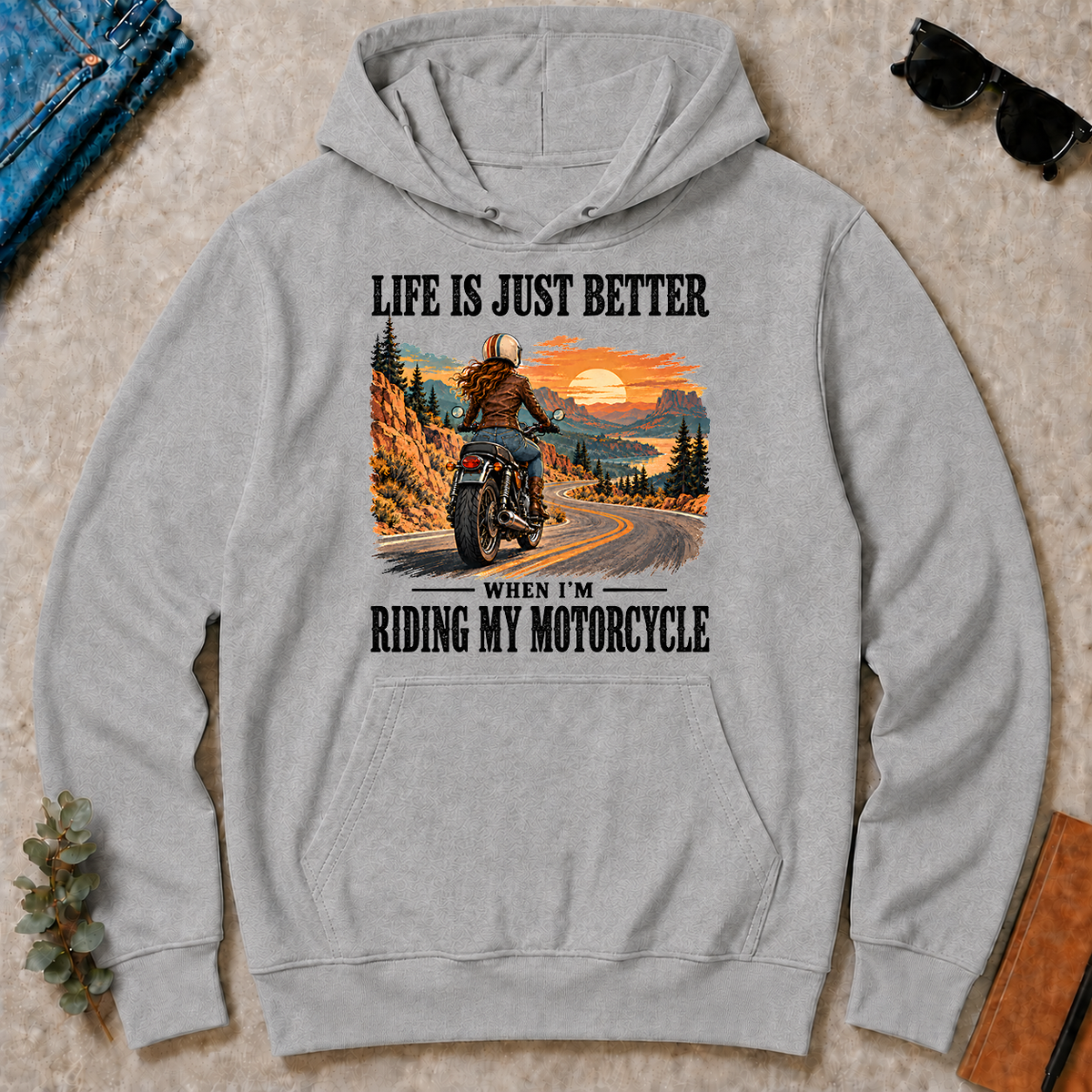 Life Is Just Better When I'm Riding My Motorcycle - sport-grey - HS2D-SportGrey