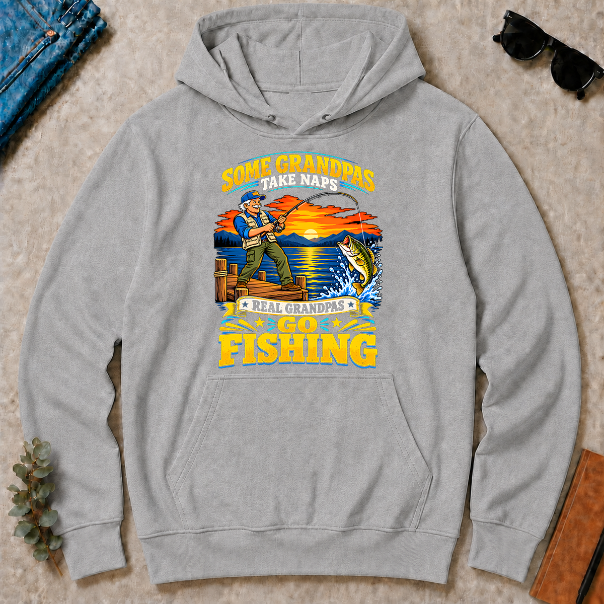 Real Grandpas Go Fishing - sport-grey - HS2D-SportGrey