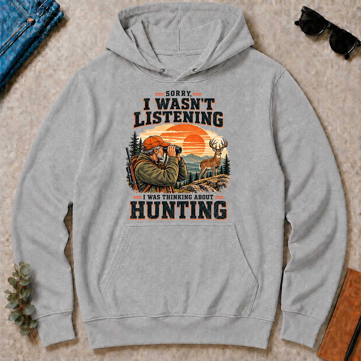 I Was Thinking About Hunting - sport-grey - HS2D-SportGrey