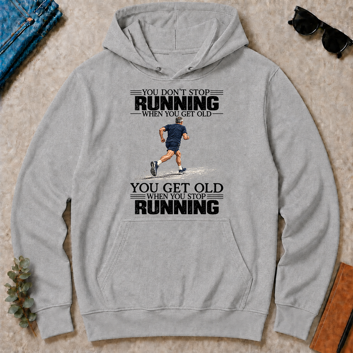 Vintage You Get Old When You Stop Running - sport-grey - HS2D-SportGrey