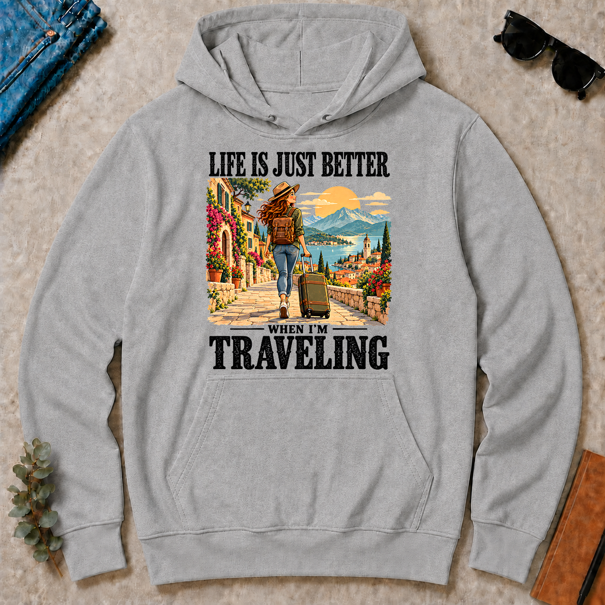 Life Is Just Better When I'm Traveling - sport-grey - HS2D-SportGrey