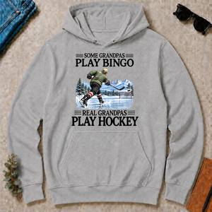 Some Grandpas Play Bingo Real Grandpas Play Hockey - sport-grey - HS2D-SportGrey