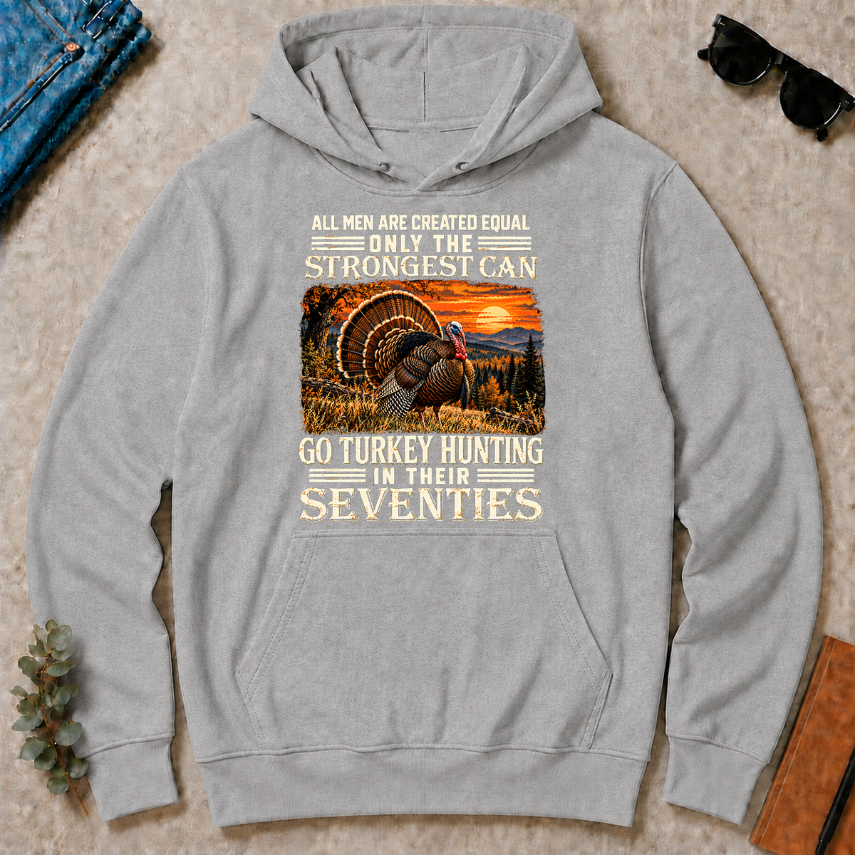 Turkey Hunting Strongest Man In Seventies - sport-grey - HS2D-SportGrey