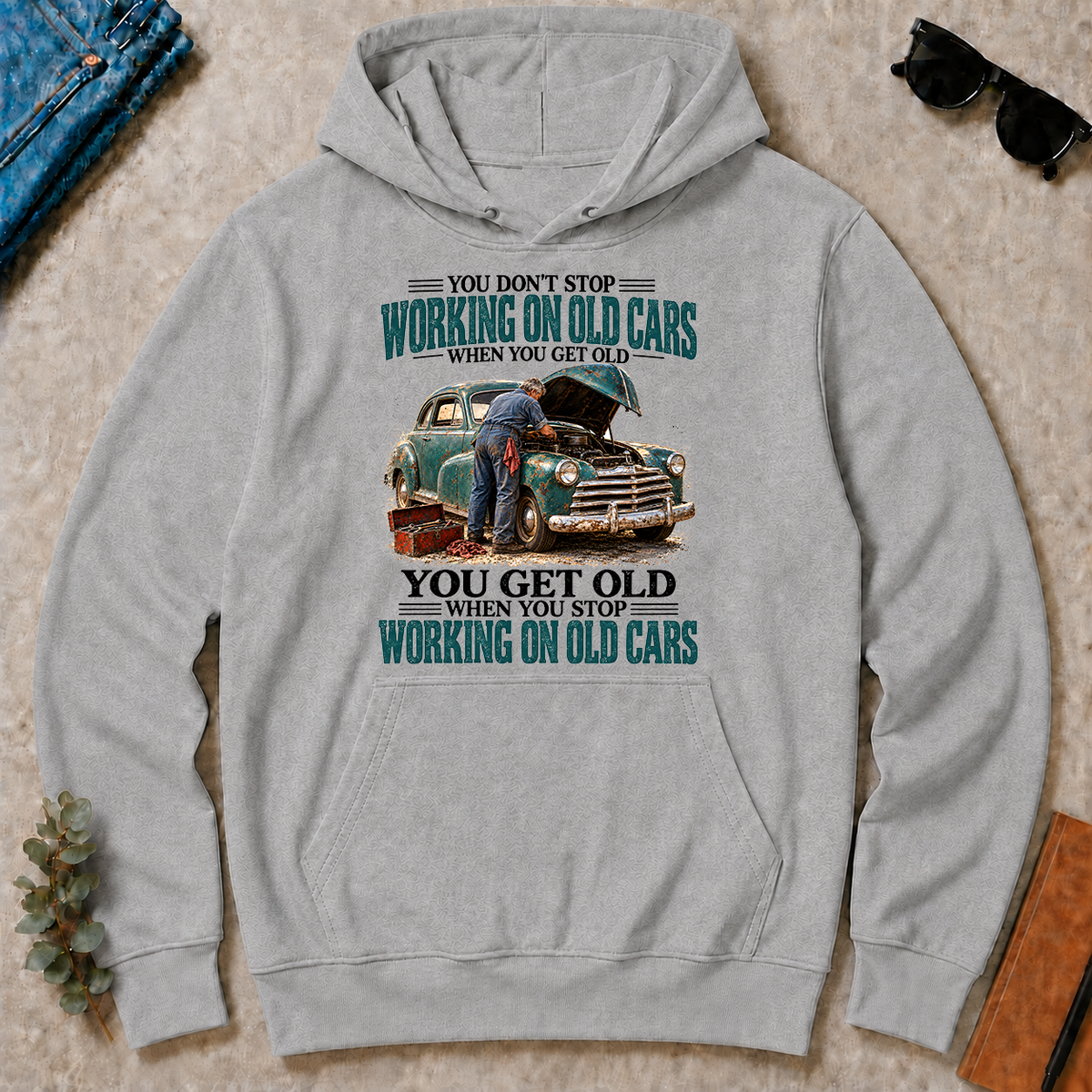 Working On Old Cars You Get Old When You Stop - sport-grey - HS2D-SportGrey