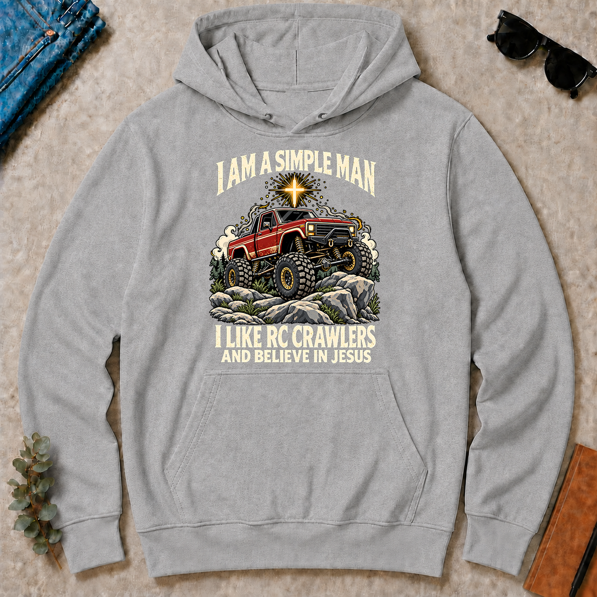 I Like RC Crawlers & Believe In Jesus - sport-grey - HS2D-SportGrey