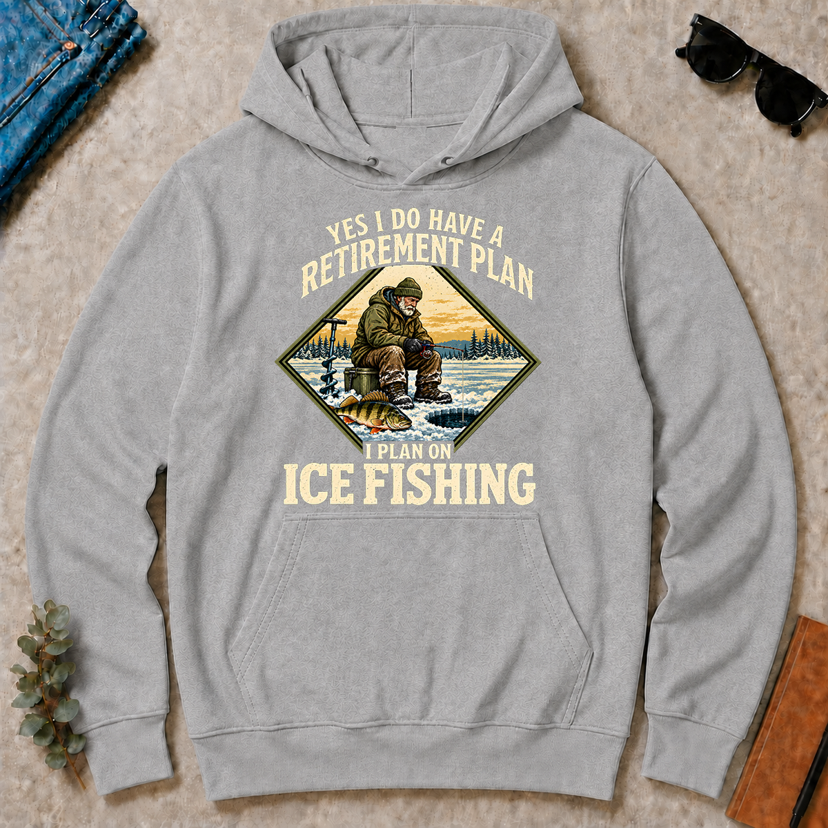 I Plan On Ice Fishing - sport-grey - HS2D-SportGrey
