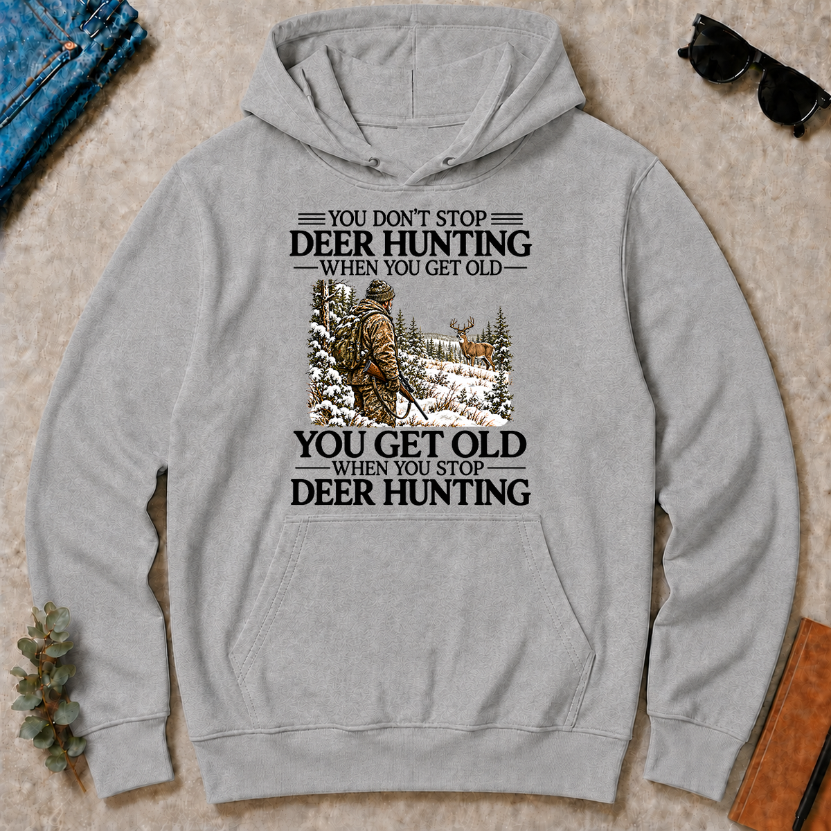 Don't Stop Deer Hunting Man Snow - sport-grey - HS2D-SportGrey