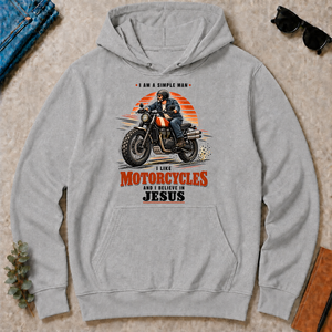 I Like Motorcycles And Believe In Jesus - sport-grey - HS2D-SportGrey