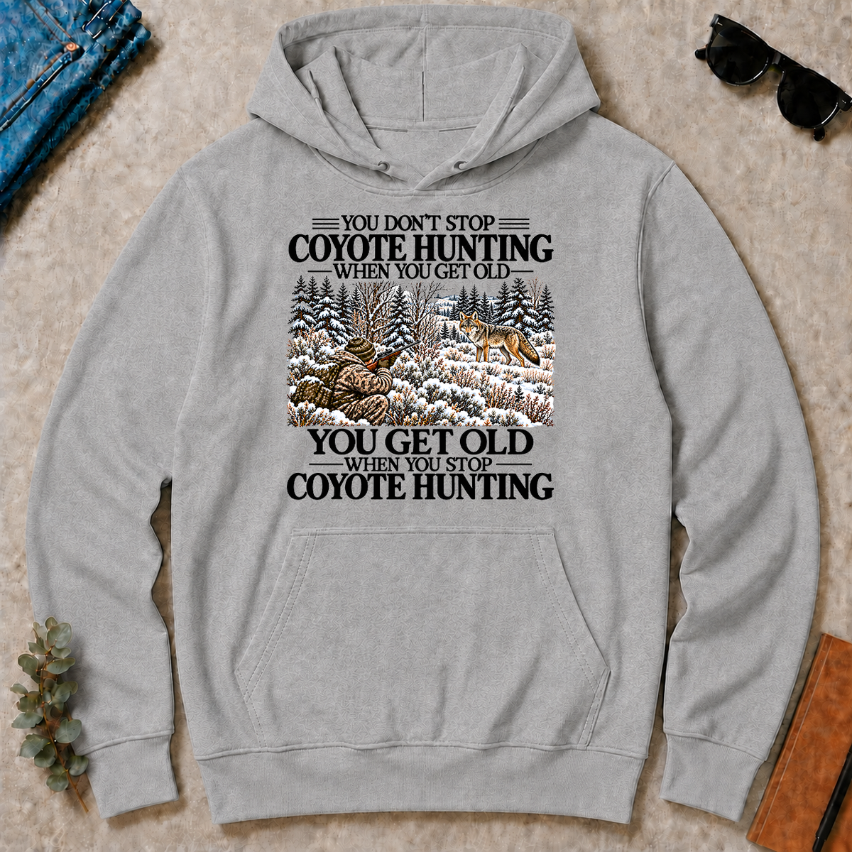 Don't Stop Coyote Hunting Snow - sport-grey - HS2D-SportGrey