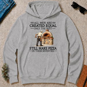 All Men Are Created Equal Only The Best Still Make Pizza 70s - sport-grey - HS2D-SportGrey