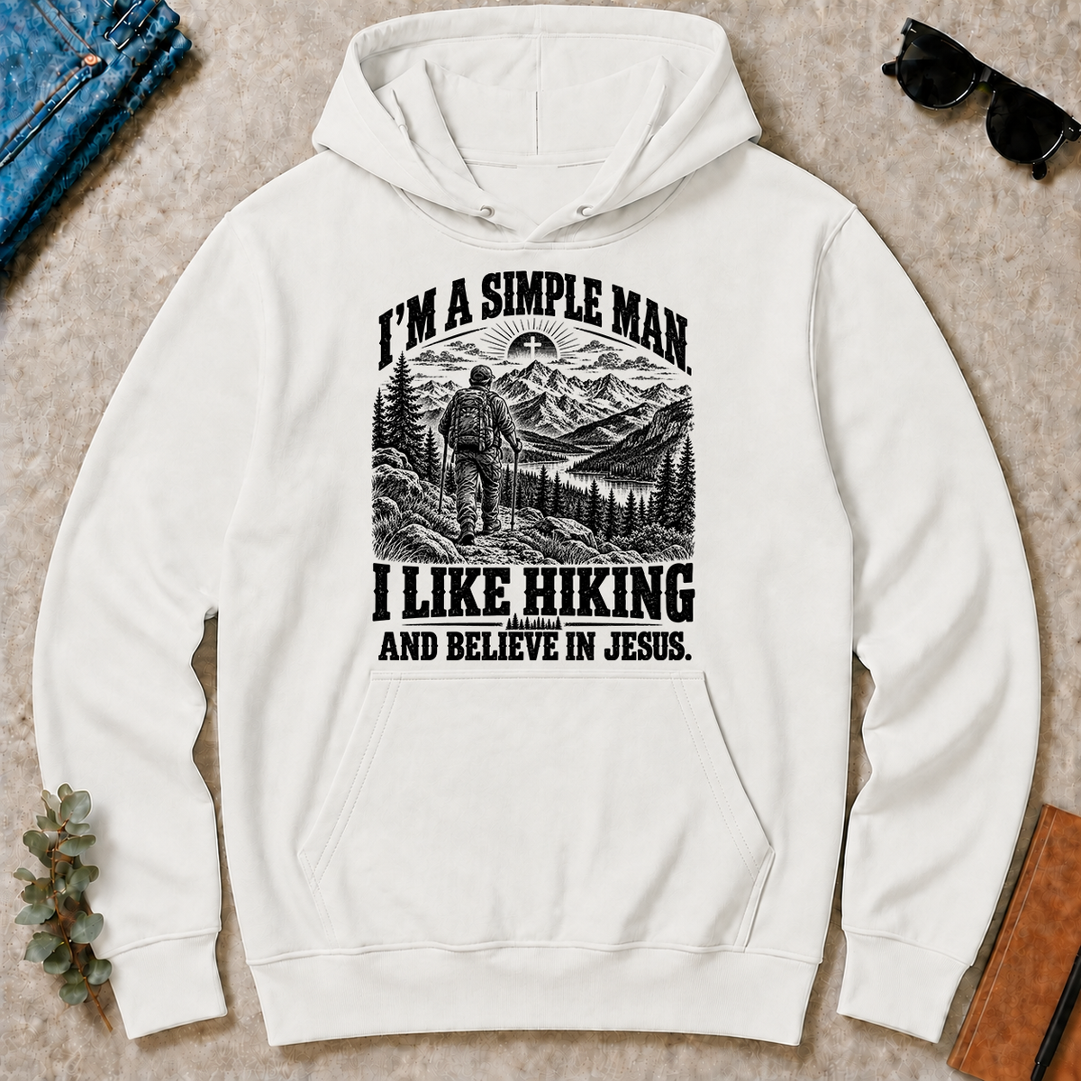 I like Hiking Believe In Jesus - white - HS2D-White