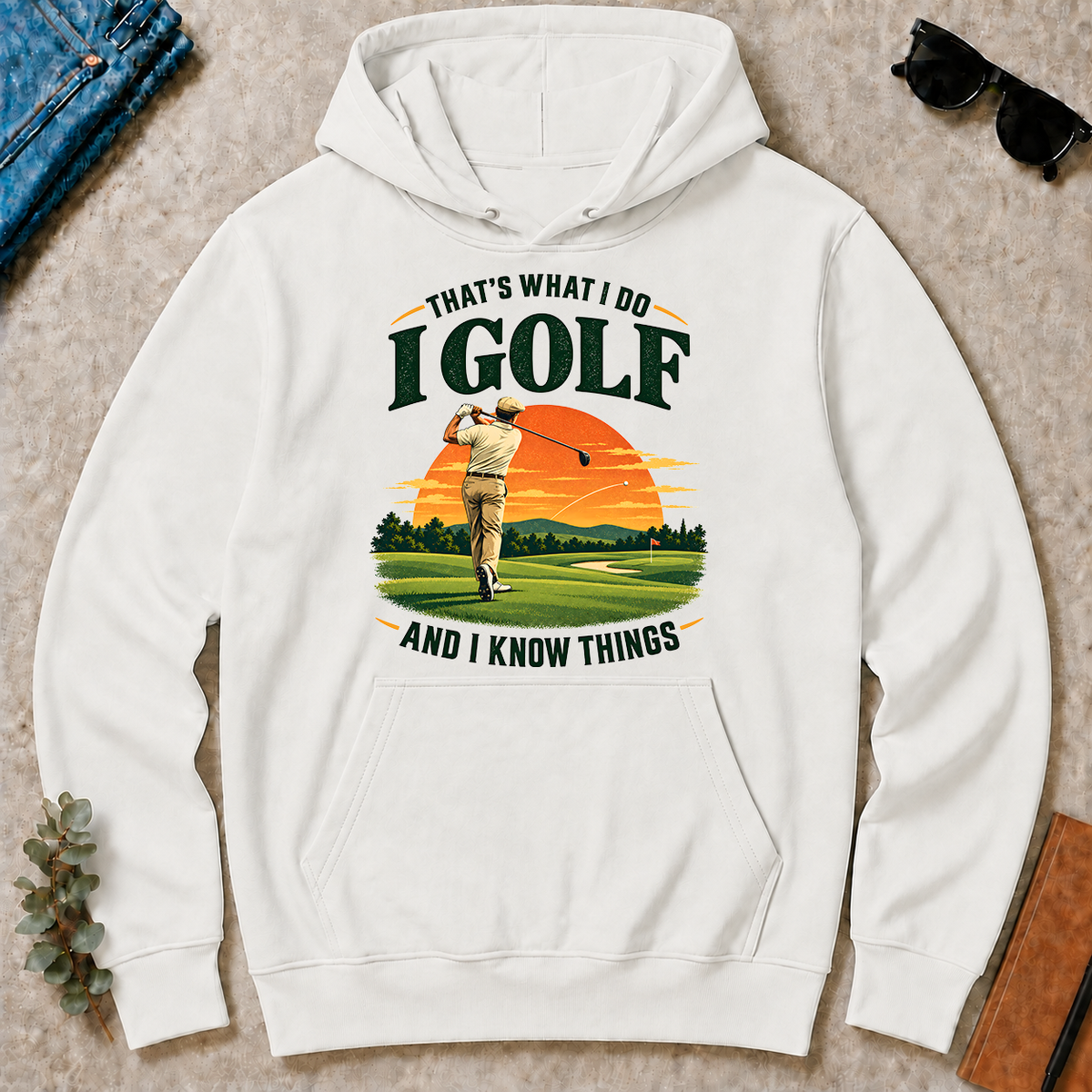 I Golf And I Know Things - white - HS2D-White