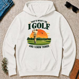 I Golf And I Know Things - white - HS2D-White