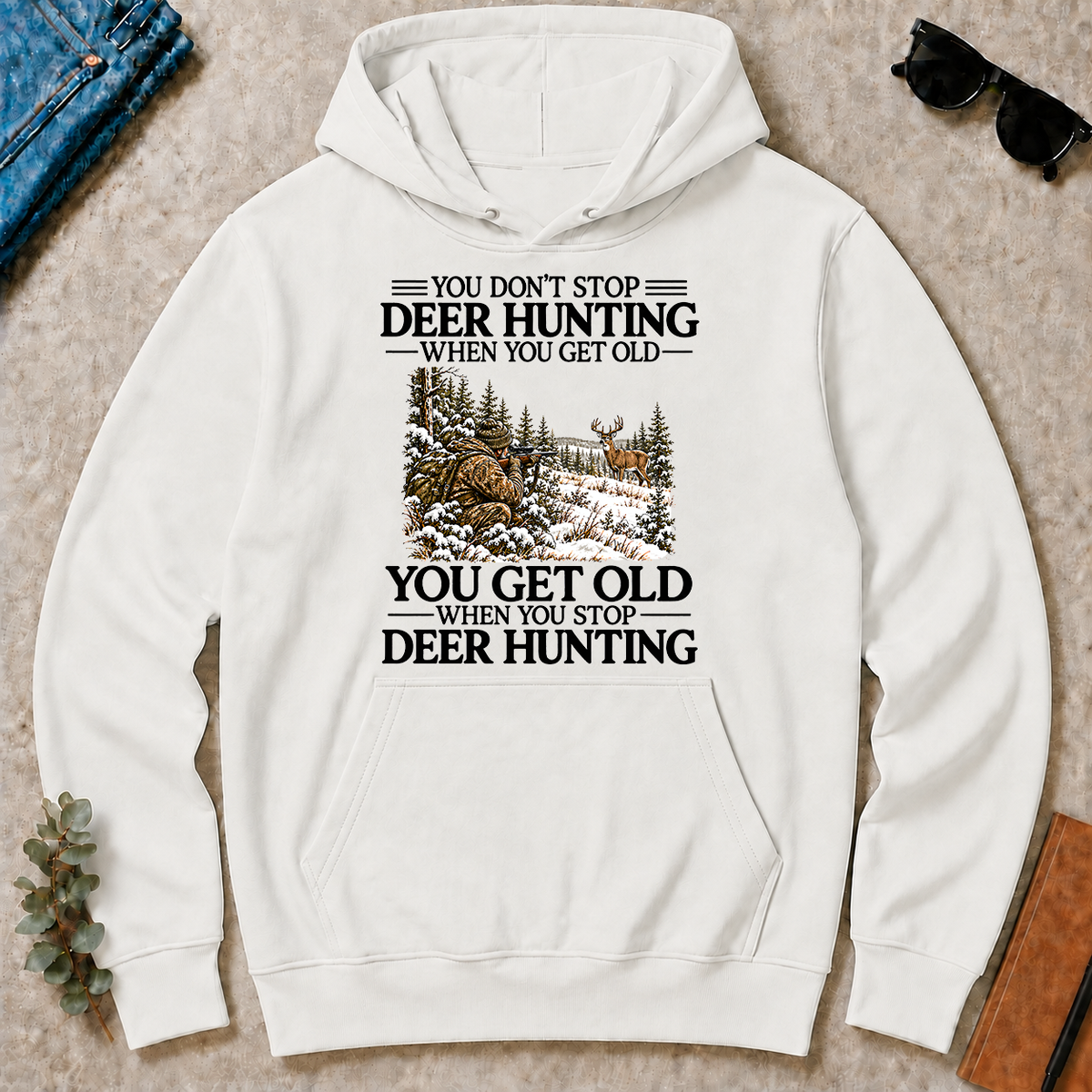 Don't Stop Deer Hunting Snow - white - HS2D-White