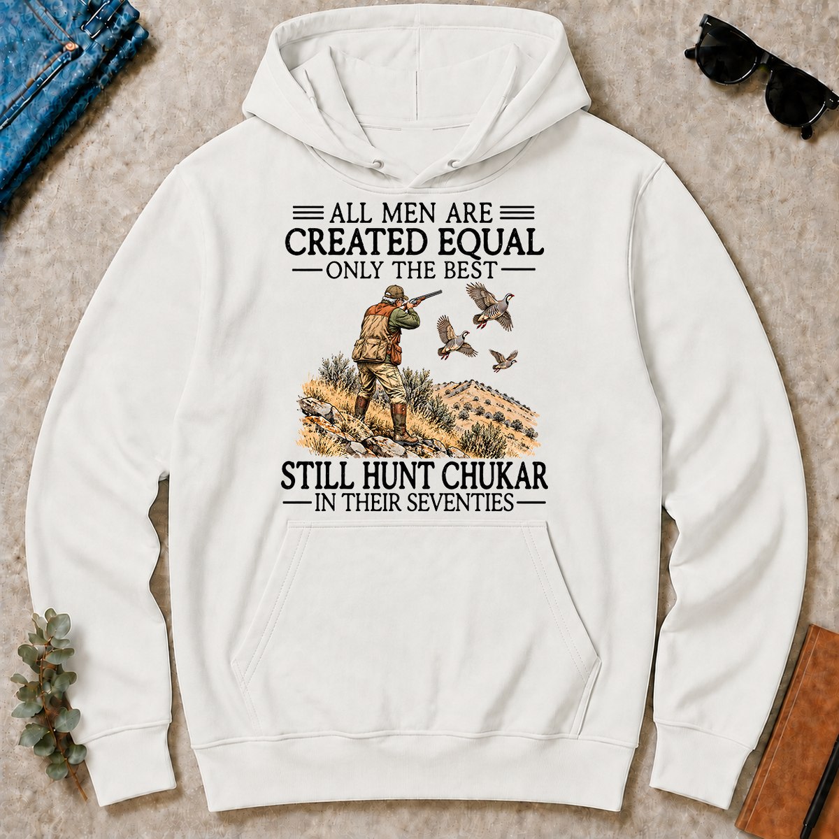 All Men Are Created Equal Chukar Hunting 70s - white - HS2D-White