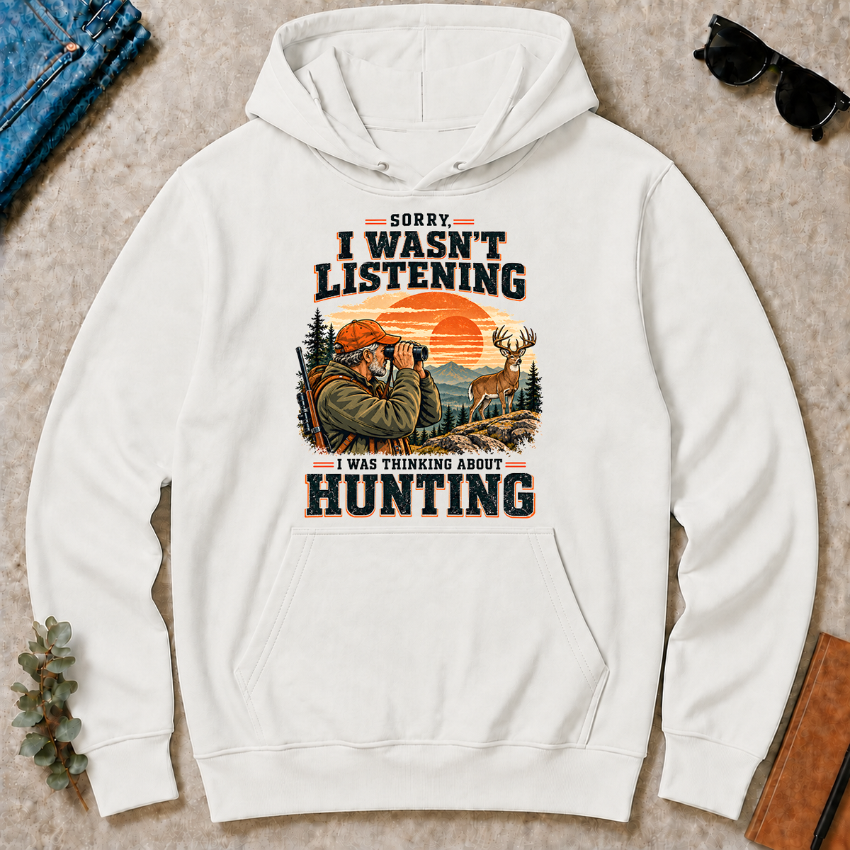 I Was Thinking About Hunting - white - HS2D-White